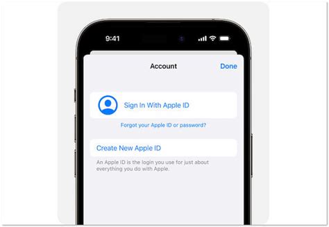  Accessing your Apple ID through the App Store 