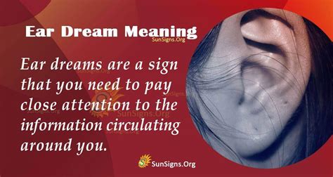  Decoding the Symbolic Significance of Ears in Dream Interpretation 