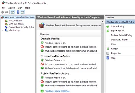  Firewall Restrictions and Security Settings