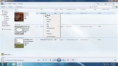  Introduction to the Windows Media Player 