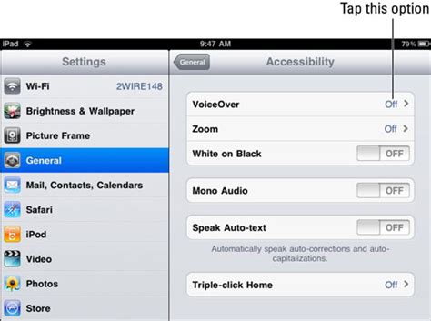  Reversing the Process: Enabling VoiceOver on Your iPad 