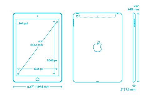 A Closer Look at the Diagonal Measurement on iPad 5th Generation