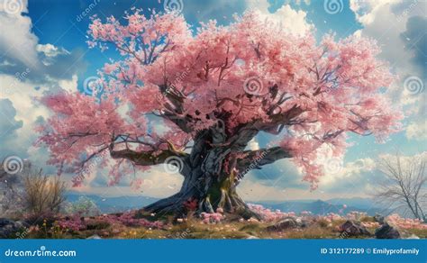 A Dreamlike Transformation: The Blossoming of a Majestic Cherry Blossom