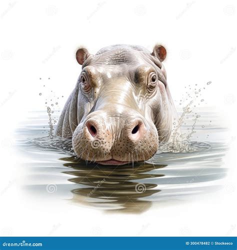 A Joyful Hippo Splashing and Gamboling with Spheres in the Aquatic World