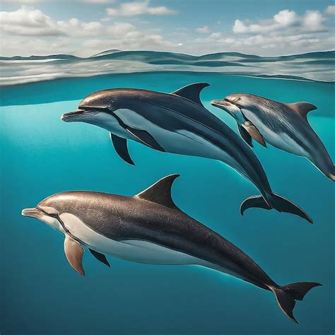 A Rare Encounter: Dolphins Spotted in the Vast Expanse