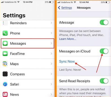 A Step-by-Step Guide to Enable Message Synchronization via iCloud