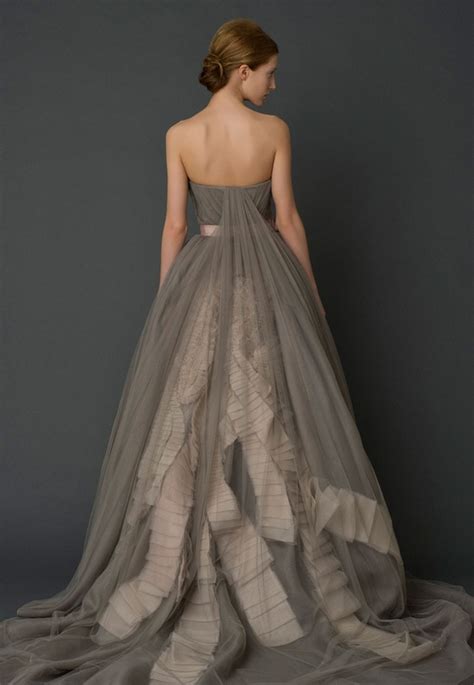 A Surprising Vision: An Unforeseen Charcoal Bridal Gown