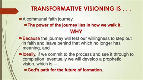 A Transformative Journey: The Impact of a Prophetic Vision on an Individual's Path