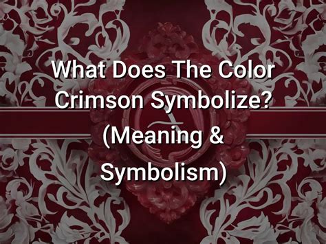 A Vision of Crimson Flow: Unearthing the Symbolism