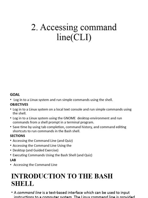 Accessing the Command Line Interface