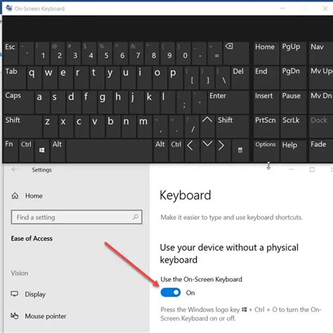 Accessing the Keyboard Settings