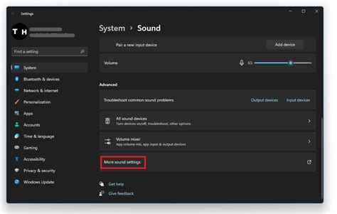 Accessing the Sound Settings in Control Panel