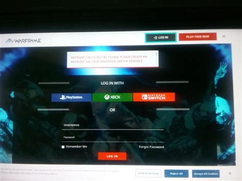 Accessing the World of Warframe: Creating an Account or Logging In