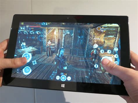 Accessing touch controls on the tablet display