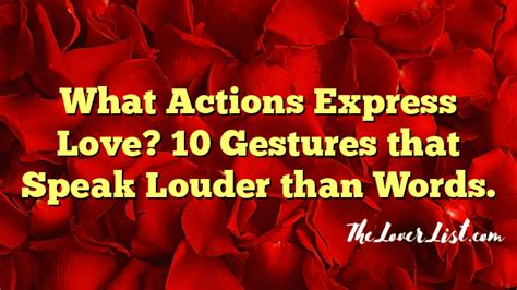 Actions Speak Louder Than Words: Expressing Affection through Gestures