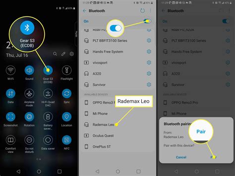 Activate Bluetooth and Pair with Wireless Audio Devices