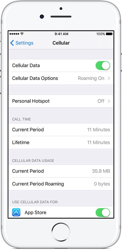 Activate mobile data on your iPhone