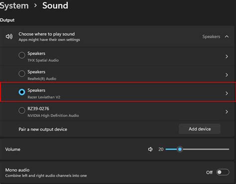 Adjust the audio settings on your device