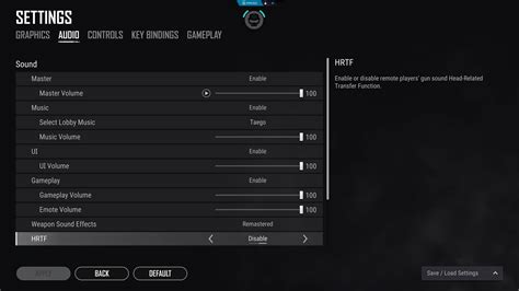 Adjusting In-game Audio Settings