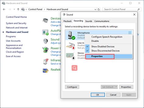 Adjusting Microphone Sensitivity on Windows