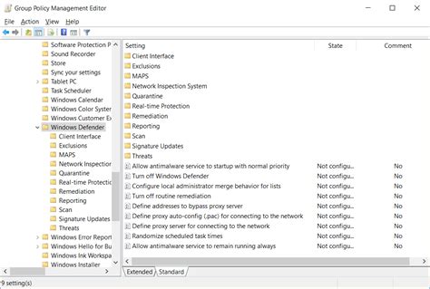 Adjusting Windows Defender Configuration