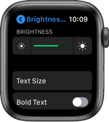 Adjusting the Brightness and Text Size on Your Watch Face