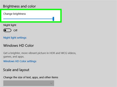 Adjusting the Display Brightness Levels