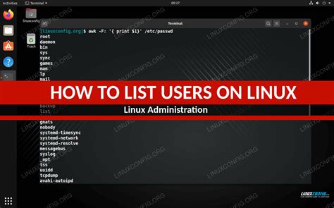 Administering User Accounts in Linux