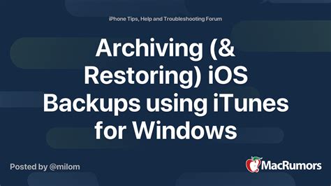 Archiving and Restoring an iOS Application