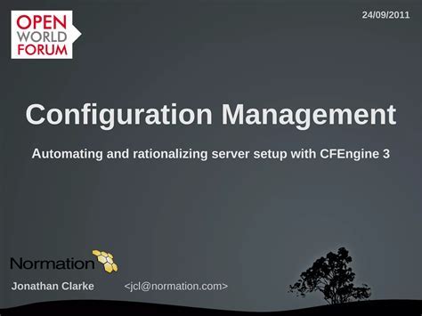 CFEngine: Automating and Managing System Settings