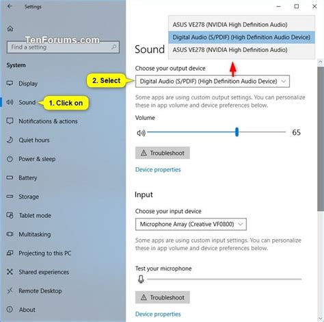 Changing Default Audio Playback Device in Windows 10