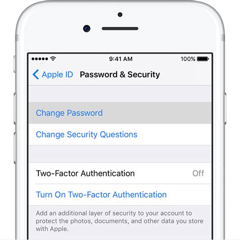 Changing Your Apple ID Password