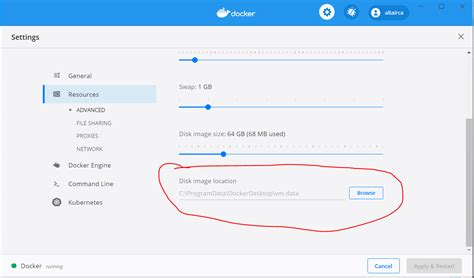 Changing the Storage Location for Docker Images on Windows