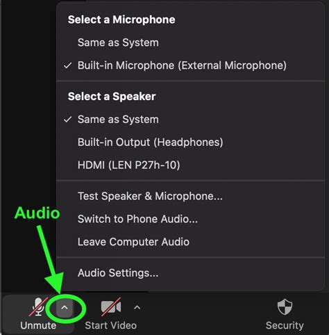 Check Audio Settings