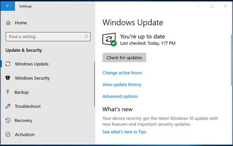 Checking for Windows updates: Locating and Enabling the Update Settings