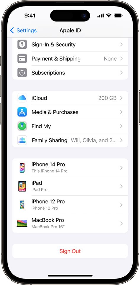 Checking iCloud settings for your Apple ID