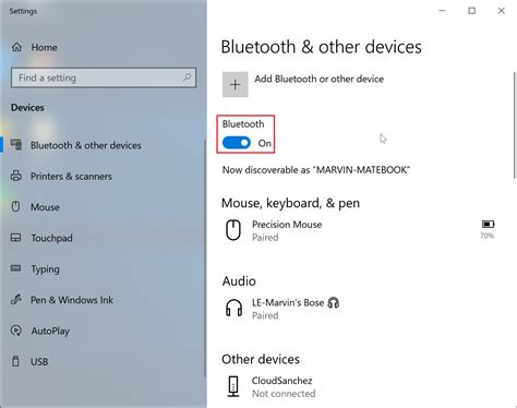 Checking the Bluetooth Connection