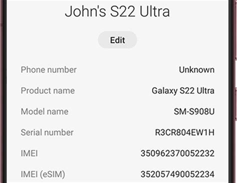 Checking the IMEI Number