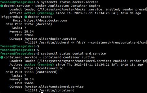 Checking the Operational Status of Docker Services