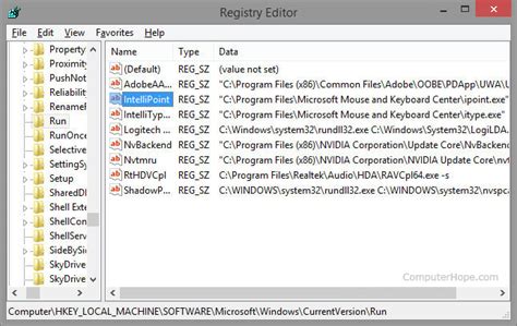 Checking the Registry Editor