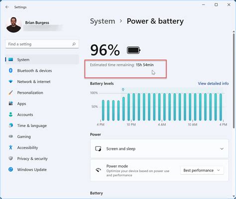 Checking the Remaining Battery Life