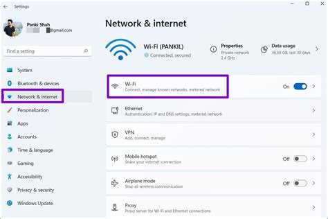 Checking the Wi-Fi Settings