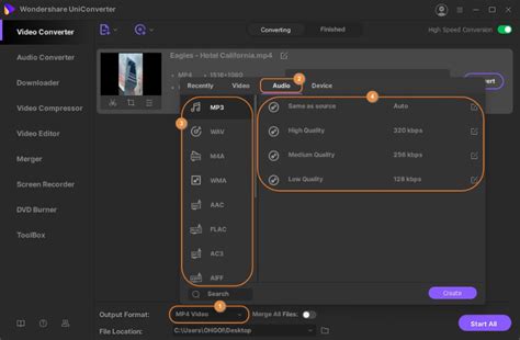 Choose your preferred audio output