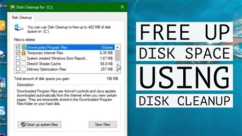 Cleaning up Disk Space