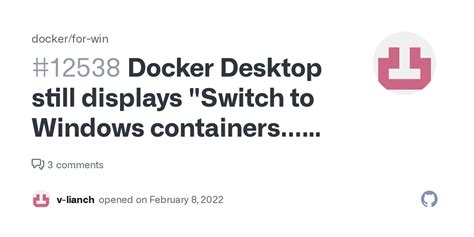 Common Issue: Inability to Switch Docker Desktop to Windows-Based Containers