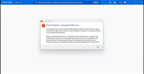 Common error messages when Docker encounters issues while updating Windows 10