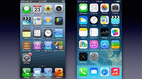 Comparison of Features between iOS 6 and iOS 7 to Determine their Value