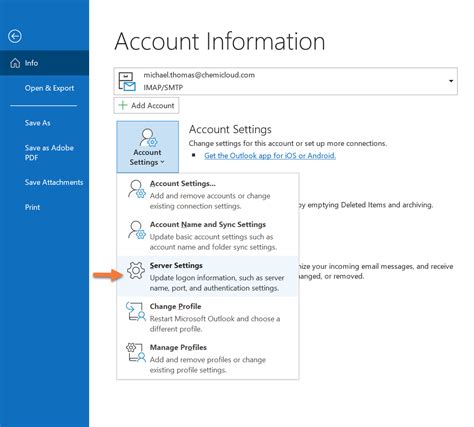 Configuring Additional Account Settings