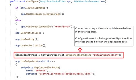 Configuring Connection String in a .NET Core Application