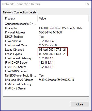 Configuring IP Address Range and Lease Duration